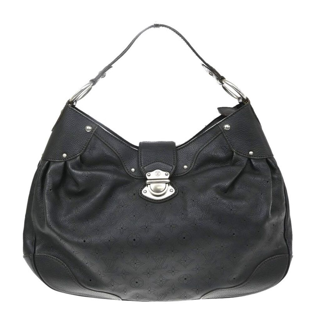 Louis Vuitton Solar Mahina Leather Black Leather Handbag